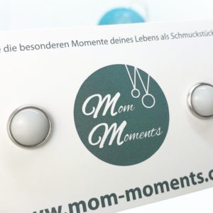 Muttermilchschmuck von Mom-Moments, Muttermilchohrstecker, Schmuck aus Muttermilch