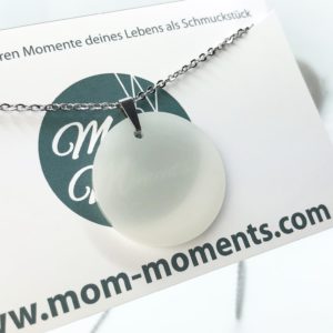 Muttermilchschmuck mit Edelstahlkette, personalisierter Schmuck mit deiner Muttermilch, Halskette, Schmuck aus Muttermilch von Mom-Moments